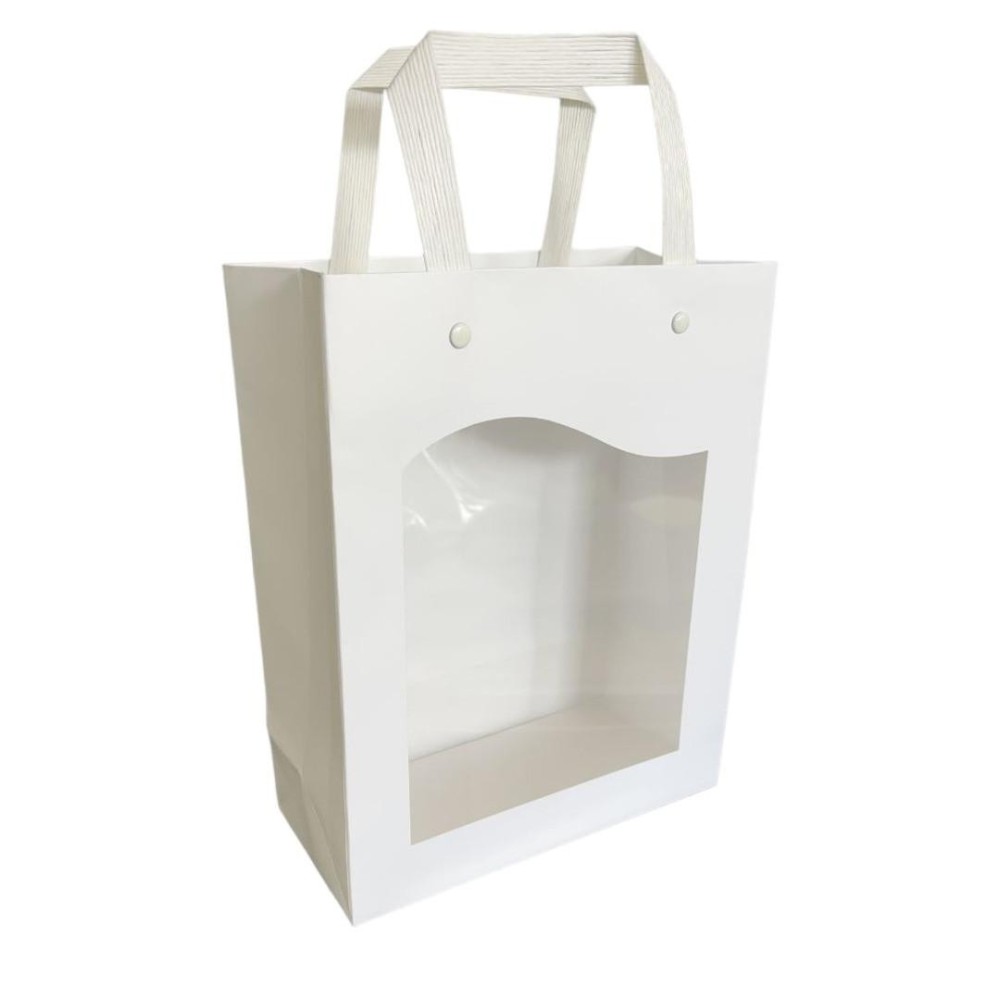 SHOPPER CON FINESTRA BIANCO 80X140